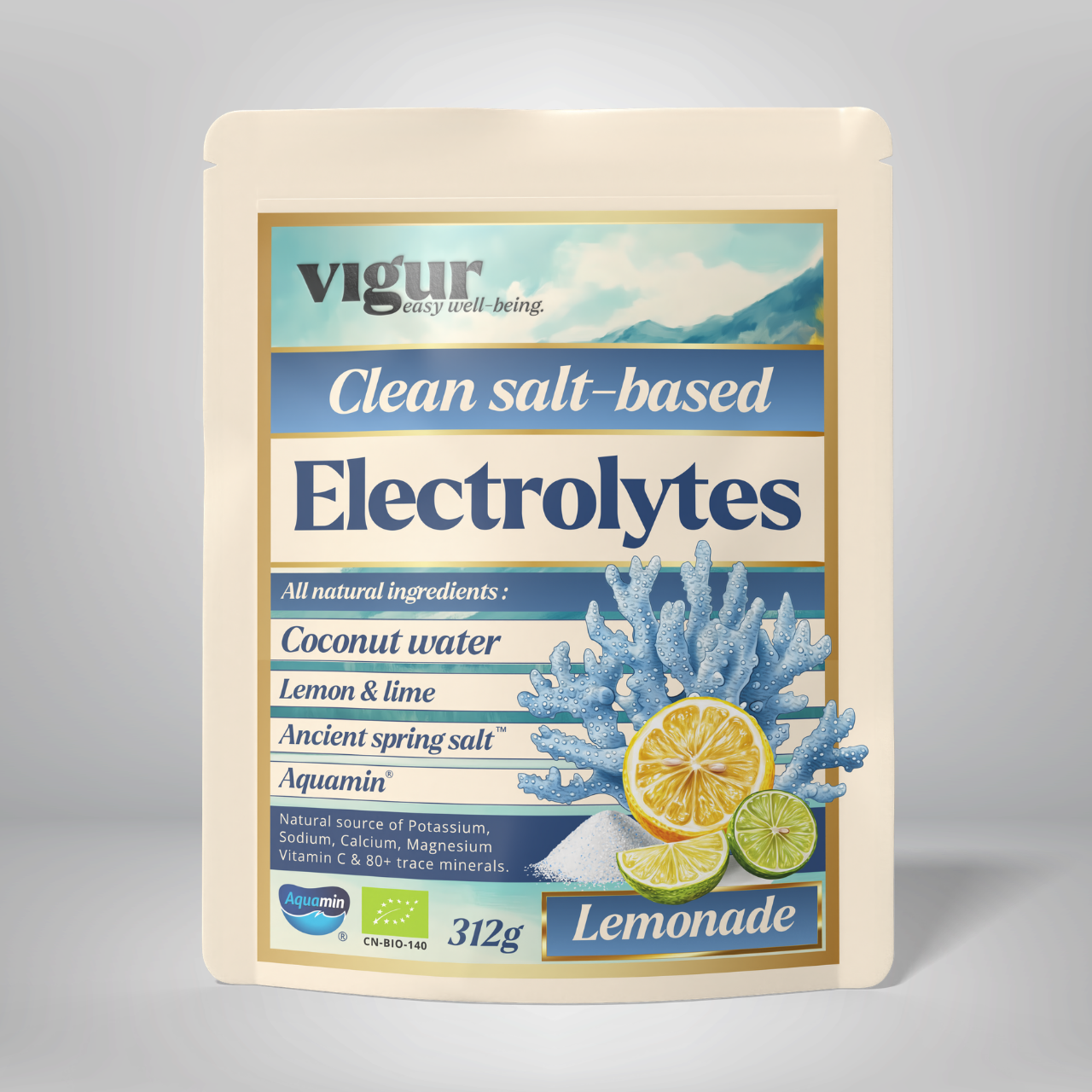 Elektrolytter med Ancient Spring Salt™ Lemon/lime