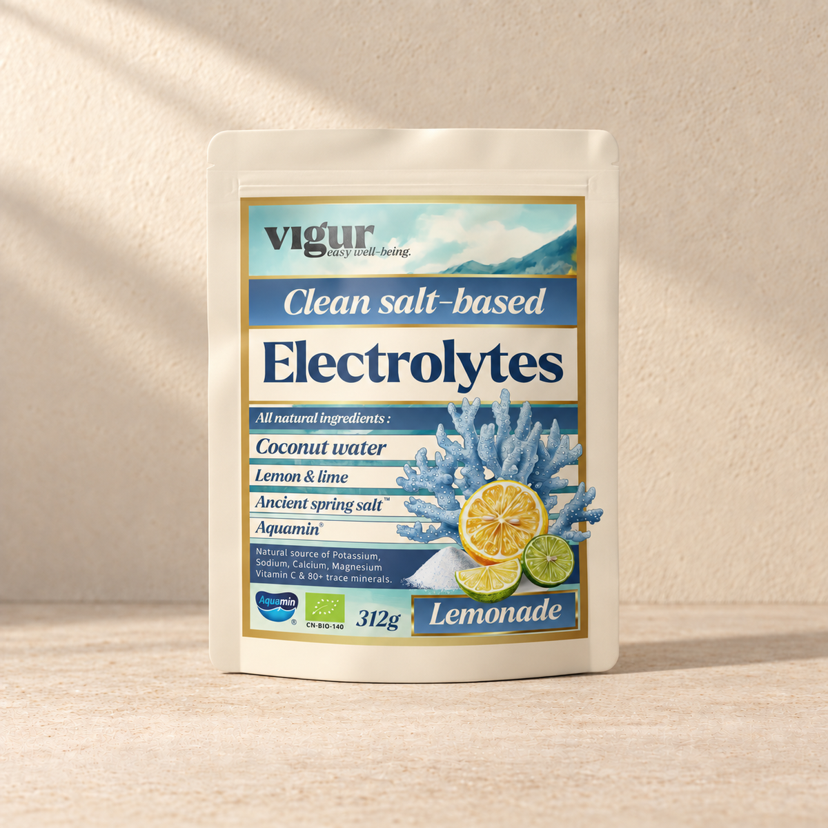 Elektrolytter med Ancient Spring Salt™ Lemon/lime