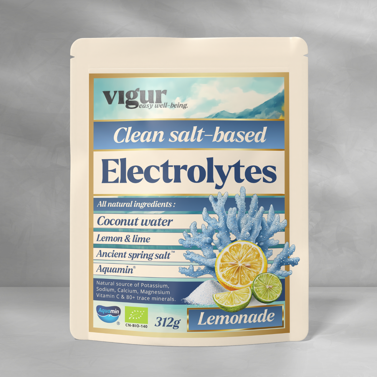 Elektrolytter med Ancient Spring Salt™ Lemon/lime