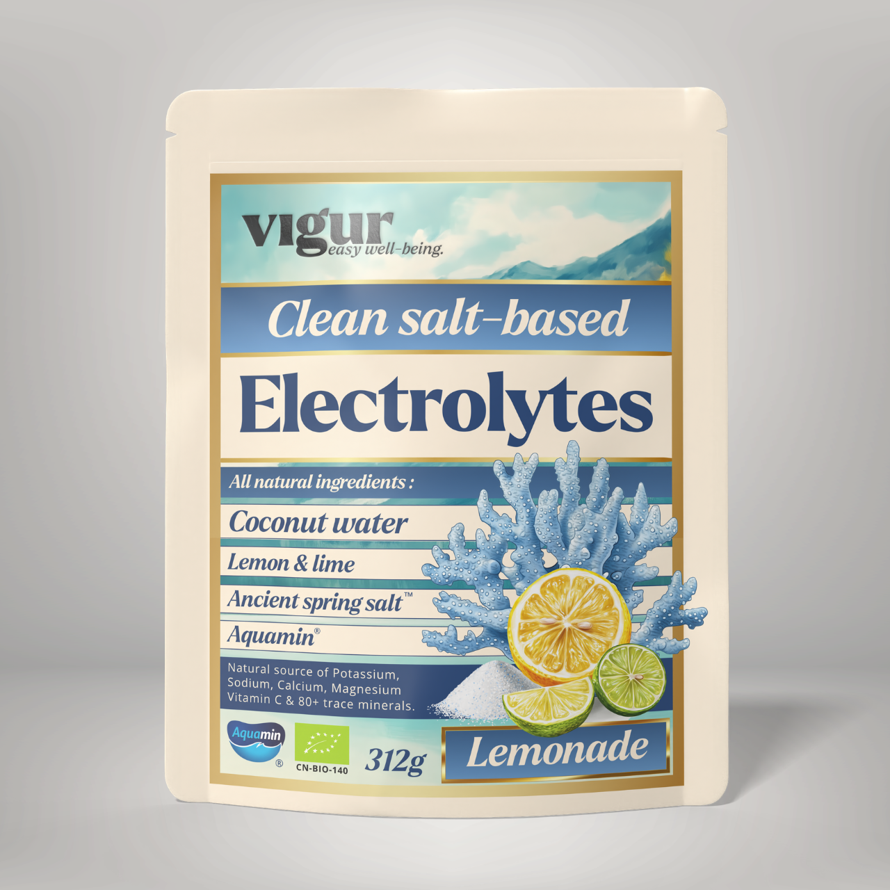 Elektrolytter med Ancient Spring Salt™ Lemon/lime