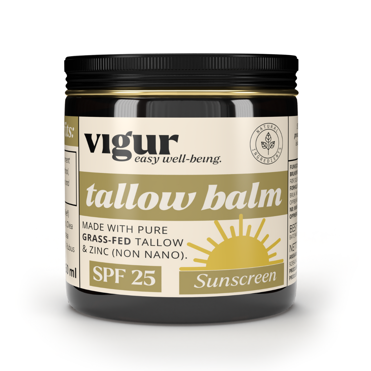 Naturlig Solkrem Talg & Sink (Non Nano)