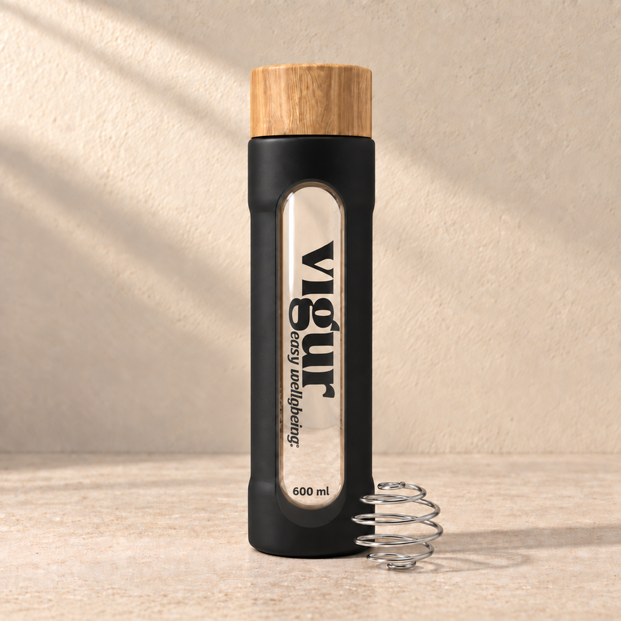 Shaker flaske i glass 600ml