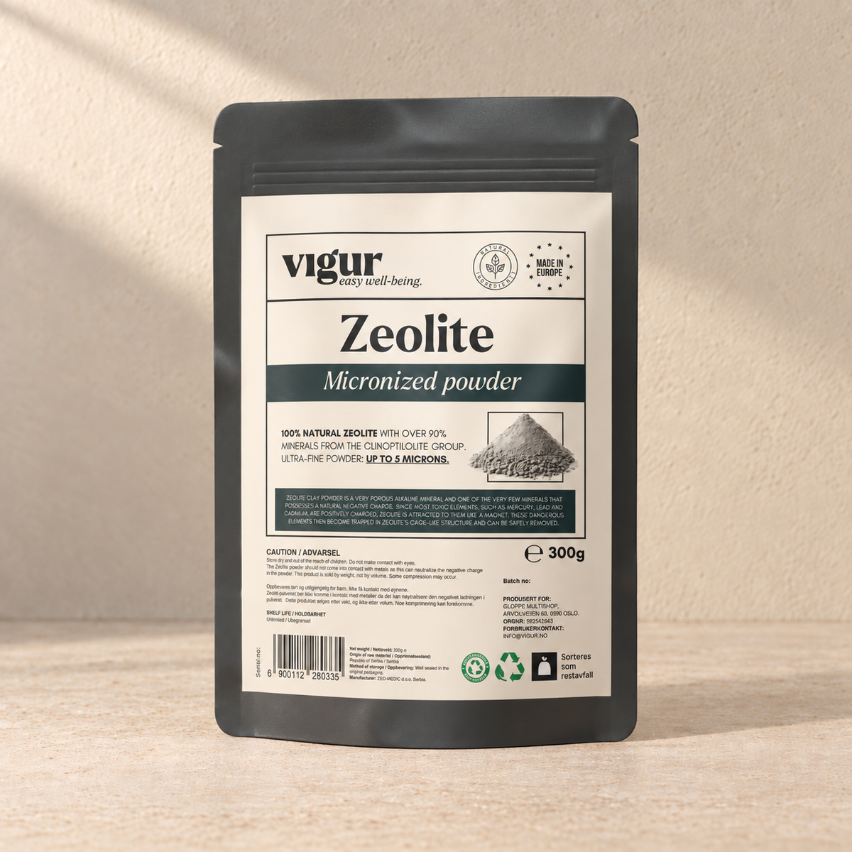 Zeolitt pulver mikronisert 300g